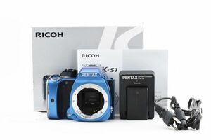 [Rank:J] Pentax K-S1 Blue AF SLR Digital Camera With Box ブルー デジタル一眼レフカメラ / ペンタックス K APS-C 元箱付 ※現状品 #030