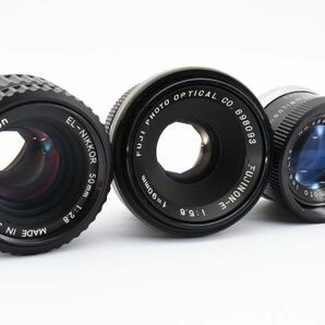 引き伸ばしレンズ3点セット EL-Nikkor/Fujinon/E-Lucky 単焦点 レンズ / ニッコール フジノン 現状品 絞りOK #8140の画像3