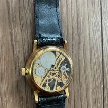 セントジョイナス 稼働品 Santo Joannes 17石　スケルトン 18KGP 3274 手巻き メンズ 腕時計 Swiss Watch ヴィンテージ _画像6