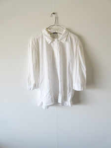 KristenseN DU NORD / クリステンセンドゥノルド A-240 stretch cotton henley neck shirt 2 WHITE / 長袖 シャツ ブラウス