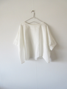 美品 mon Sakata / モン サカタ コットンシルクワイドブラウス WHITE / シャツ レディース プルオーバー