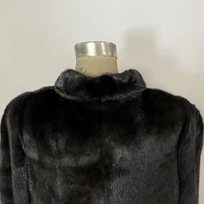 【極上品】【BLACKGLAMA 】ミンク セミロングコート 110㎝ 裾周り265㎝ MOONBATの画像7
