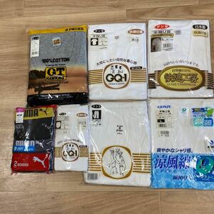 グンゼ 肌着 快適工房 半袖U首　半ズボン下　VネックTシヤツL L PUMAボクサーブリーフ L L 下着 まとめ