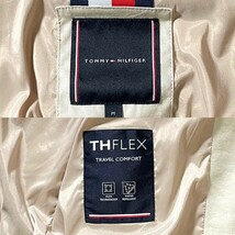 【美品 近年モデル L相当】TOMMY HILFIGER トミーヒルフィガー スイングトップ ブルゾン THFLEX 立体ロゴ ボックスタグ メンズ カーキ_画像9