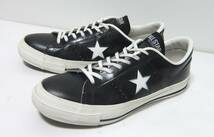 日本製 コンバース ワンスター レザー 黒白 9 27.5cm CONVERSE ONESTAR_画像2