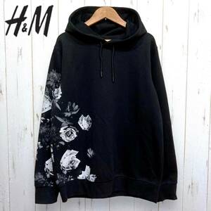 美品 H＆M 薔薇 花柄 パーカー