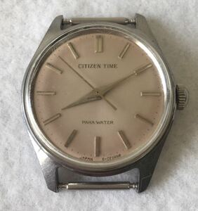 シチズン CITIZEN TIME　PARAWATER 手巻式 メンズ腕時計 4-020367 動作品 現状渡しNo34