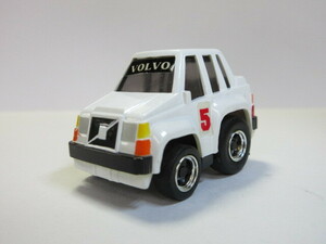 チョロQサイズ　ボルボ　チームボーイ　ホワイト　ボン社製　VOLVO　BON　TEAM BOY　チョロQ風 プルバックカー モドQ コスモス もどき パチ