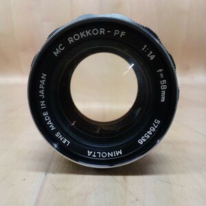 MINOLTA MC ROKKOR-PF 1:1.4 f=58mm 一眼レフカメラレンズ