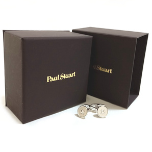 【psc295】新品 Paul Stuart ポールスチュアート カフス カフリンクス シルバー925 ボタンデザインの画像5