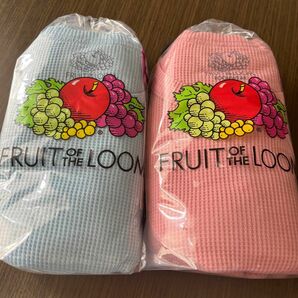 fruitoftheloomフルーツオブザルームMサイズワッフル生地パジャマ半袖短パン新品未使用ブルーピンクセットアップ上下セット