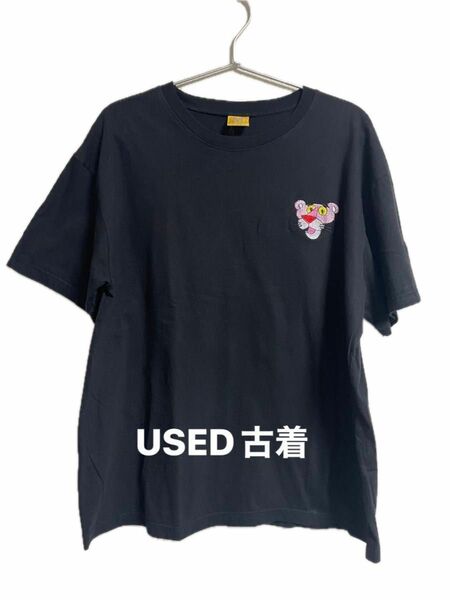 アメカジ 古着ピンクパンサー 黒 Tシャツ