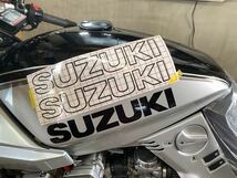 SUZUKI タンクスッテカー 2枚セット サイズ約280mm×40mm 【色変更可能】 タンクデカール スズキ GSX1100S カタナ 中抜き_画像5