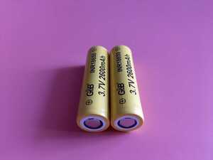  protection circuit attaching 18650 charge battery 2 piece 2600mAh Flat type 