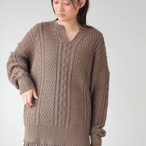 American holic ニット(ブラウンM)美品