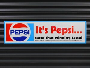 [PEPSI* Pepsi ]*{ bumper sticker * size 76×279mm} 87~91 period Logo Pepsi-Cola sticker 