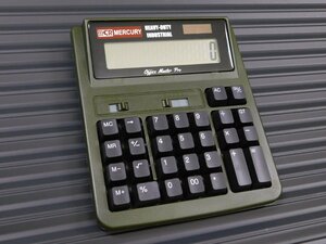  new goods [MERCURY* Mercury ]*{ solar calculator | khaki } american miscellaneous goods retro manner calculator 