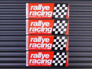 送料\84【rallye racing・アメリカ カー雑誌】※《レーシングステッカー／４枚セット》　(品番：ms139)　アメリカン雑貨　ガレージ