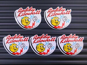 送料\84【REDDY KILOWATT・レディキロワット】※《レーシングステッカー／５枚セット》　(品番：ms097)　アメリカン雑貨　ガレージ