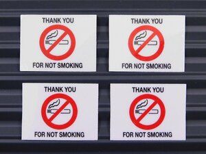 送料\84【アメリカ自動車整備用ステッカー／４枚セット】※《NO SMOKING・禁煙ステッカー》　アメリカ輸入品