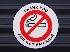 送料\84【アメリカ自動車整備用ステッカー】※《NO SMOKING・禁煙ステッカー／丸型》　アメリカ輸入品