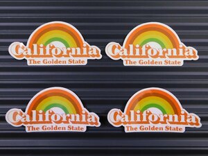 送料\84【California・ゴールデンステート】※《レーシングステッカー／４枚セット》　(品番：ms116)　アメリカン雑貨　ガレージ