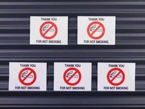 送料\84【アメリカ自動車整備用ステッカー／５枚セット】※《NO SMOKING・禁煙ステッカー》　アメリカ輸入品