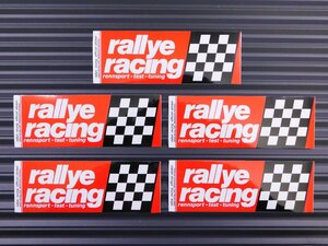 送料\84【rallye racing・アメリカ カー雑誌】※《レーシングステッカー／５枚セット》　(品番：ms139)　アメリカン雑貨　ガレージ