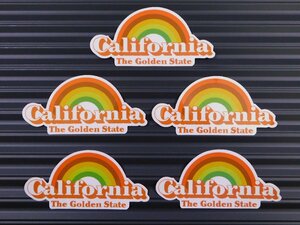 送料\84【California・ゴールデンステート】※《レーシングステッカー／５枚セット》　(品番：ms116)　アメリカン雑貨　ガレージ