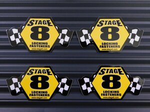 送料\84【STAGE 8・ボルト＆ナットメーカー】※《レーシングステッカー／４枚セット》　(品番：ms067)　アメリカン雑貨　