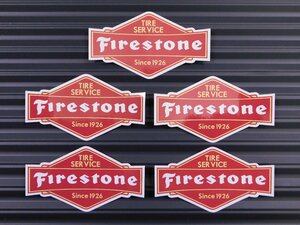 送料\84【Firestone 1926・ファイアストン】※《レーシングステッカー／５枚セット》　(品番：ms016)　アメリカン雑貨