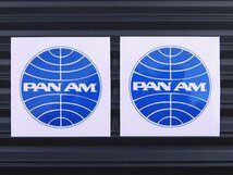 送料\84【PAN AM・パンアメリカン航空】※《レーシングステッカー／２枚セット》　(品番：ms059)　アメリカン雑貨　ガレージ_画像1