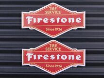 送料\84【Firestone 1926・ファイアストン】※《レーシングステッカー／２枚セット》　(品番：ms016)　アメリカン雑貨_画像1