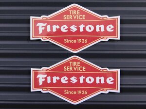送料\84【Firestone 1926・ファイアストン】※《レーシングステッカー／２枚セット》　(品番：ms016)　アメリカン雑貨