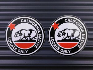 送料\84【CALIFORNIA・カリフォルニア】※《レーシングステッカー／２枚セット》　(品番：ms117)　アメリカン雑貨　ガレージ