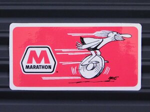 送料\84【MARATHON・マラソン】※《レーシングステッカー》　(品番：ms135)　アメリカン雑貨　アメリカオイル企業