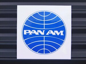 送料\84【PAN AM・パンアメリカン航空】※《レーシングステッカー》　(品番：ms059)　アメリカン雑貨　ガレージ