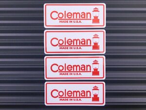 送料\84【Coleman・コールマン】※《レーシングステッカー／４枚セット》　(品番：ms112)　アメリカン雑貨　ガレージ