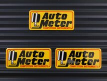 送料\84【Auto Meter・オートメーター】※《レーシングステッカー／３枚セット》　(品番：ms009)　アメリカン雑貨　ガレージ_画像1