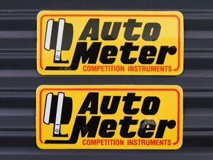 送料\84【Auto Meter・オートメーター】※《レーシングステッカー／２枚セット》　(品番：ms009)　アメリカン雑貨　ガレージ