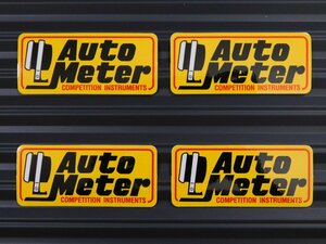 送料\84【Auto Meter・オートメーター】※《レーシングステッカー／４枚セット》　(品番：ms009)　アメリカン雑貨　ガレージ