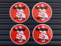送料\84【Kendall MOTOR OIL・ケンドル】※《レーシングステッカー／４枚セット》　(品番：ms078)　アメリカン雑貨_画像1