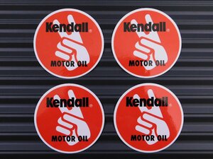送料\84【Kendall MOTOR OIL・ケンドル】※《レーシングステッカー／４枚セット》　(品番：ms078)　アメリカン雑貨