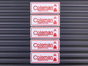 送料\84【Coleman・コールマン】※《レーシングステッカー／５枚セット》　(品番：ms112)　アメリカン雑貨　ガレージ