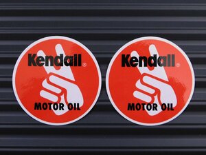 送料\84【Kendall MOTOR OIL・ケンドル】※《レーシングステッカー／２枚セット》　(品番：ms078)　アメリカン雑貨