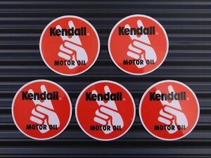 送料\84【Kendall MOTOR OIL・ケンドル】※《レーシングステッカー／５枚セット》　(品番：ms078)　アメリカン雑貨