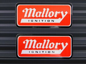 送料\84【mallory IGNITION・マロリーイグニッション】※《レーシングステッカー／２枚セット》　(品番：ms008)　アメリカン雑貨　ガレージ