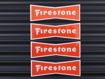 送料\84【Firestone・ファイアストン】※《レーシングステッカー／４枚セット》　(品番：ms016)　アメリカン雑貨　ガレージ_画像1