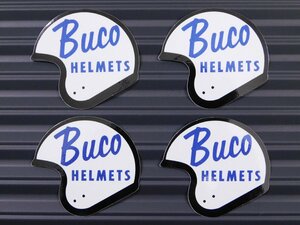 送料\84【Buco HELMETS・ブコ】※《レーシングステッカー／４枚セット》　(品番：ms023)　アメリカン雑貨　ガレージ