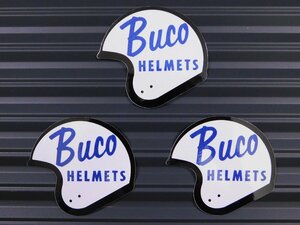 送料\84【Buco HELMETS・ブコ】※《レーシングステッカー／３枚セット》　(品番：ms023)　アメリカン雑貨　ガレージ